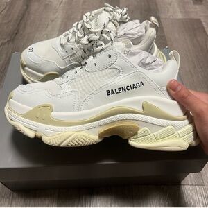 Balenciaga White Triple S Sneakers